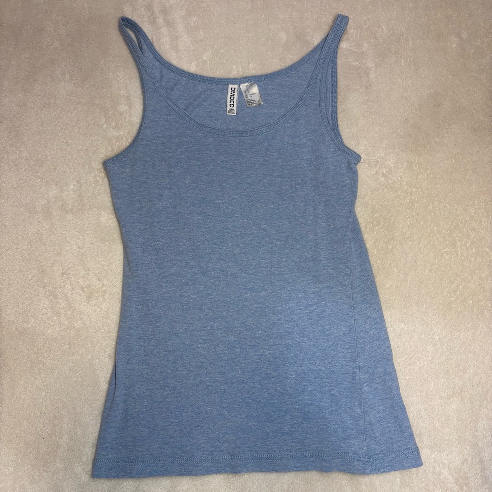 Divided basic blue tank top - Picture 3 of 5